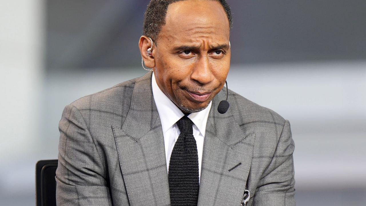 Stephen A. Smith (Stephen Smith) on the ESPN NBA Countdown live set at Intuit Dome.