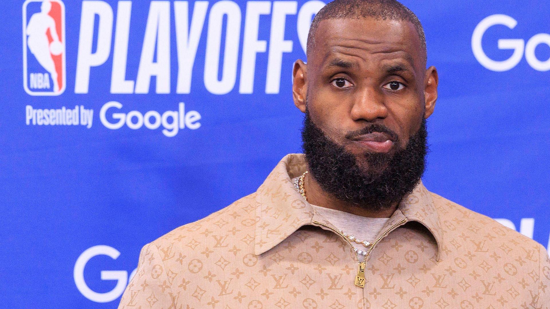 April 30, 2025, Los Angeles, California, USA: LeBron James 23 of the Los Angeles Lakers during a press conference