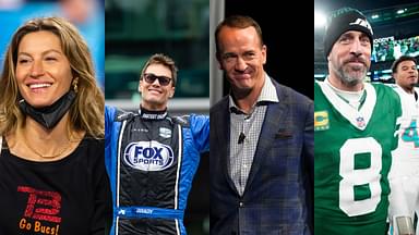 Gisele Bündchen, Tom Brady, Peyton Manning and Aaron Rodgers