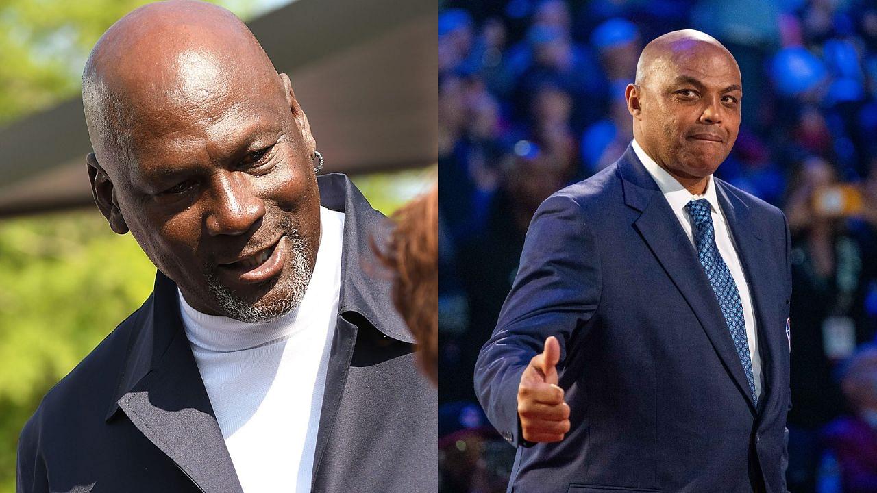 Michael Jordan(L) and Charles Barkley(R)