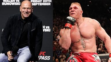 Dana White (L), Brock Lesnar (R)