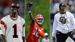 Chad Johnson, Shedeur Sanders and Deion Sanders