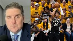 Brian Windhorst (L) and Giannis Antetokounmpo (R)