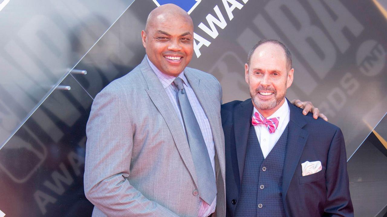 Charles Barkley and Ernie Johnson Jr. attends 2018 NBA Awards Show from Barker Hanger, Santa Monica, California on June 25, 2018