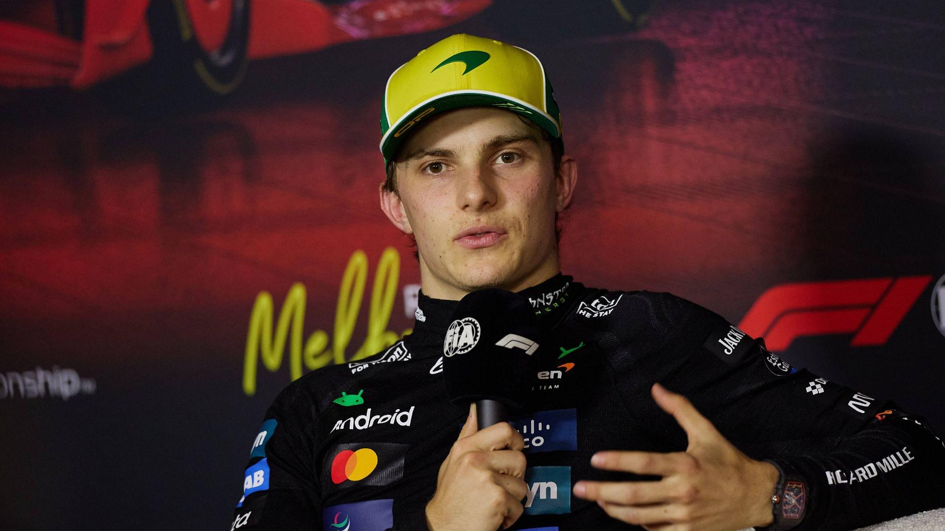 Motorsport FIA Formula 1, Australian Grand Prix 2025 v l Qualifying Press Conference Oscar Piastri McLaren starting number 81