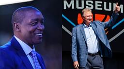 Isiah Thomas (L), Larry Bird (R)