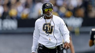 Colorado Buffaloes head coach Deion Sanders during the spring game at Folsom Field.