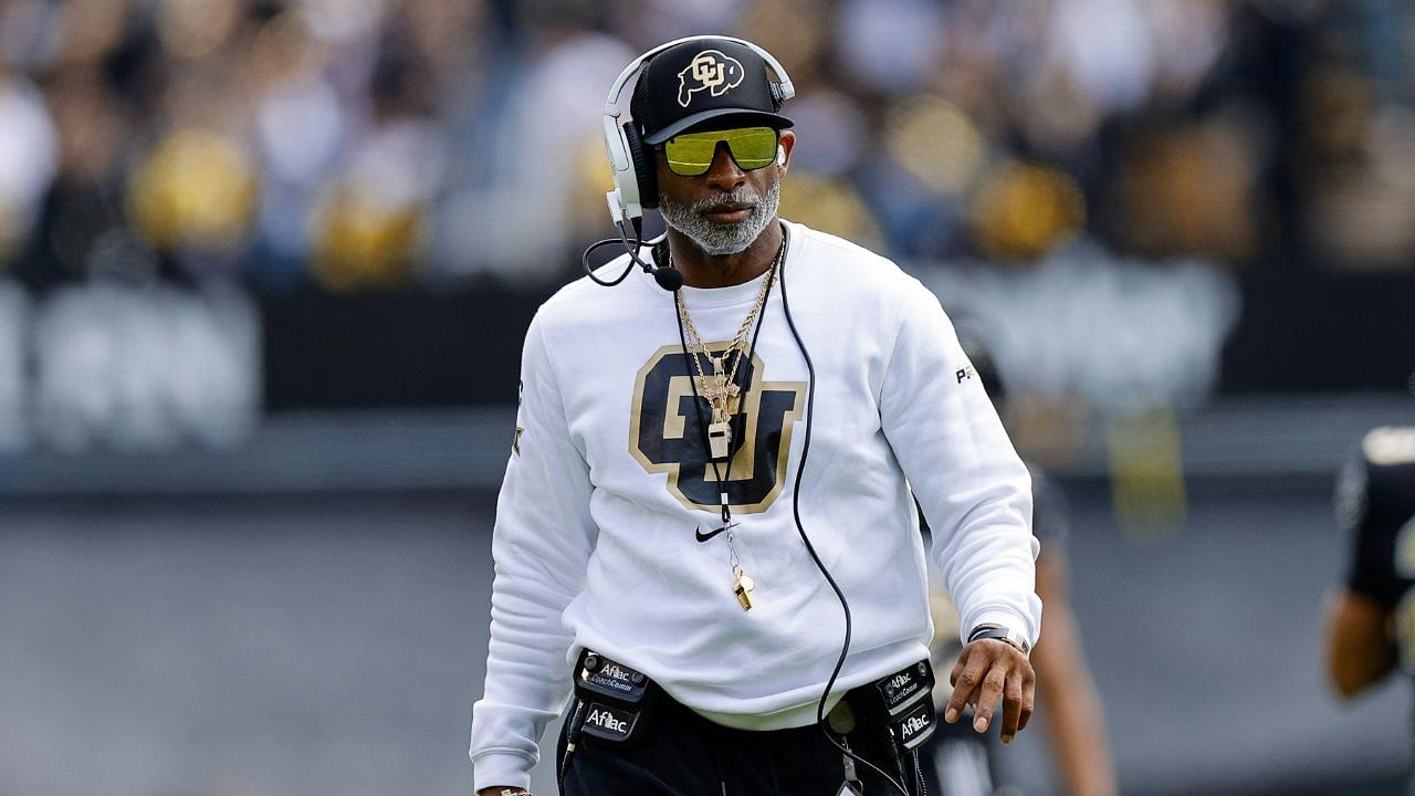 Colorado Buffaloes head coach Deion Sanders during the spring game at Folsom Field.
