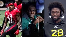 Julio Jones (L), Shannon Sharpe (M), and Jalon Walker (R)
