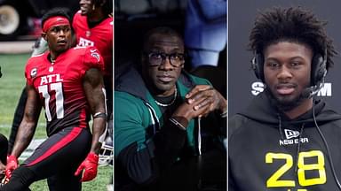 Julio Jones (L), Shannon Sharpe (M), and Jalon Walker (R)