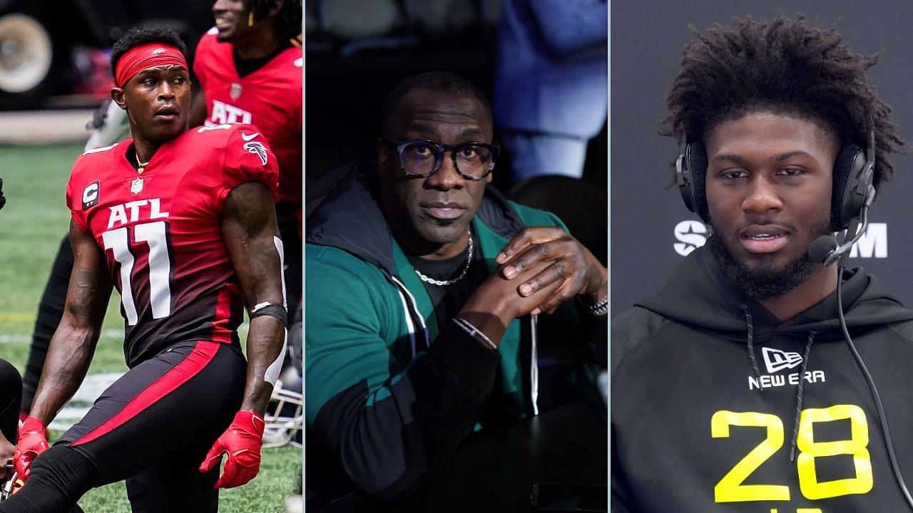 Julio Jones (L), Shannon Sharpe (M), and Jalon Walker (R)