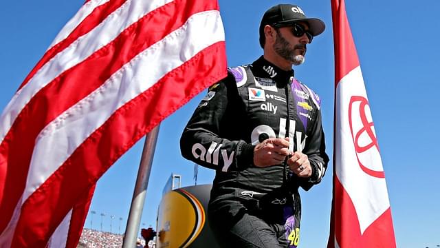NASCAR Cup Series driver Jimmie Johnson (48) before the Pennzoil 400 presented by Jiffy Lube at Las Vegas Motor Speedway.