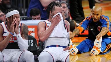 Deuce McBride and Jalen Brunson of the New York Knicks (L), Stephon Marbury (R)