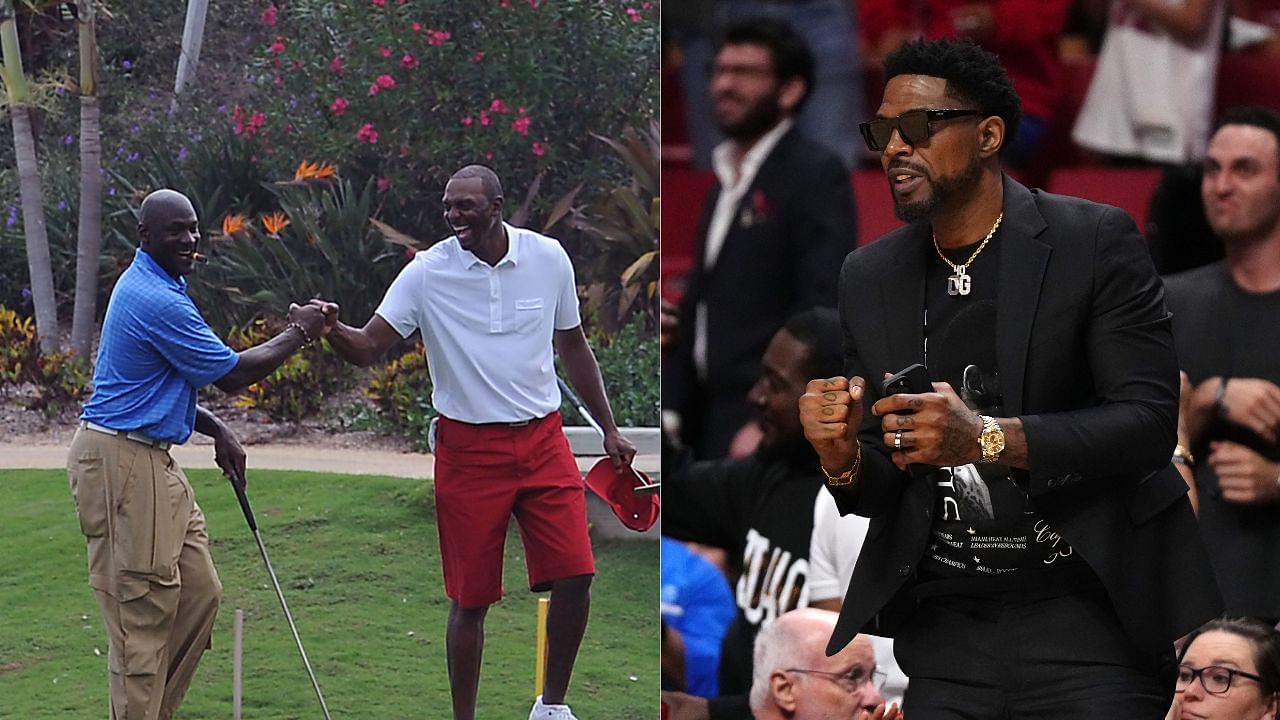 Penny Hardaway and Michael Jordan (L), Udonis Haslem (R)