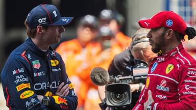 March 22, 2025, Shanghai, China: Lewis Hamilton and Max Verstappen seen during the sprint race at Formula One Chinese Grand Prix