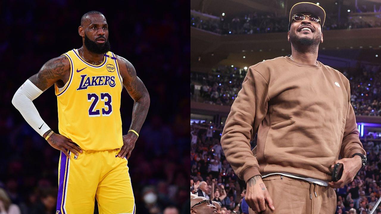 LeBron James (L), Carmelo Anthony (R)