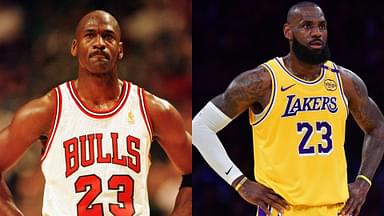 Michael Jordan (L) and LeBron James (R)