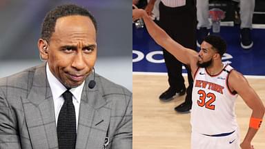 Stephen A. Smith (L), Karl Anthony-Towns (R)