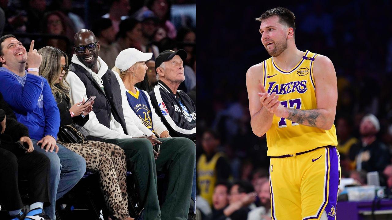 Kevin Garnett (L), Luka Doncic (R)