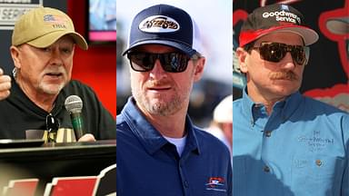 Geoff Bodine (L), Dale Earnhardt Jr. (C) and Dale Earnhardt Sr. (R)