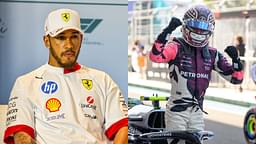 Lewis Hamilton, Ferrari (L) and Kimi Antonelli, Mercedes (R)