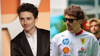 Timothee Chalamet (L) and Charles Leclerc (R)