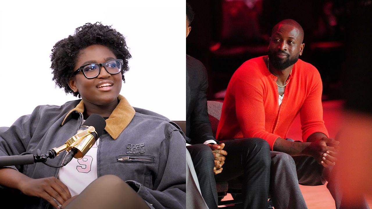 Zaya Wade (L) and Dwyane Wade (R)