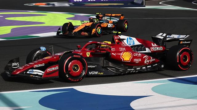 F1 Saudi Arabian Grand Prix 2025 Practice 3 And Qualifying Lewis Hamilton of Ferrari and Lando Norris of McLaren during third practice ahead of the Formula 1 Saudi Arabian Grand Prix at Jeddah Corniche Circuit in Jeddah, Saudi Arabia on April 19, 2025