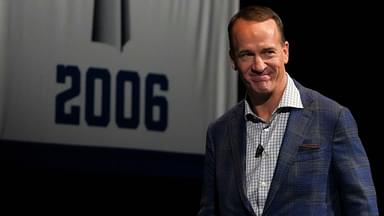 Former Indianapolis Colts quarterback Peyton Manning is introduced Monday, Feb. 24, 2025, during the “Night of Champions” at the Murat Theatre at the Old National Centre. The event featured a panel discussion of players and coaches from the Indianapolis Colts team that won Super Bowl XLI.