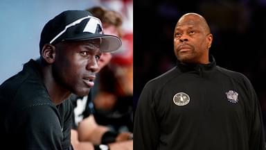 Michael Jordan(L) and Patrick Ewing(R)