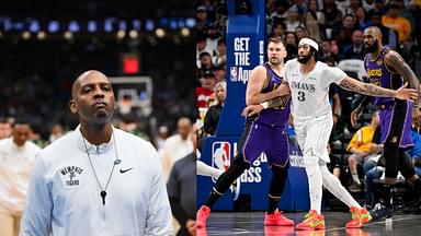 Penny Hardaway (L), Luka Doncic and Anthony Davis (R)