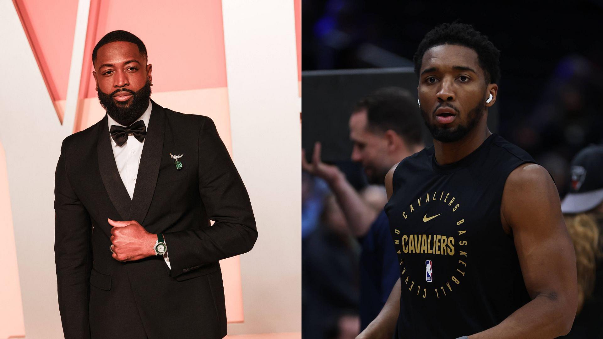 Dwayne Wade (L) and Donovan Mitchell (R)