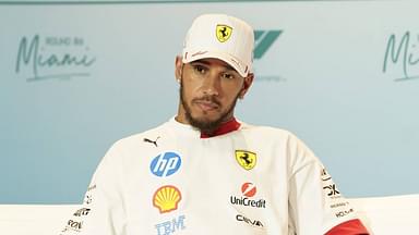 May 1, 2025, Miami, Florida, USA: Lewis Hamilton (GBR) of Scuderia Ferrari HP speaks in the Drivers press conference, PK, Pressekonferenz ahead of the F1 Grand Prix of Miami at Miami International Autodrome