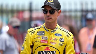 NASCAR Cup Series driver Joey Logano (22) during qualifying at Charlotte Motor Speedway.