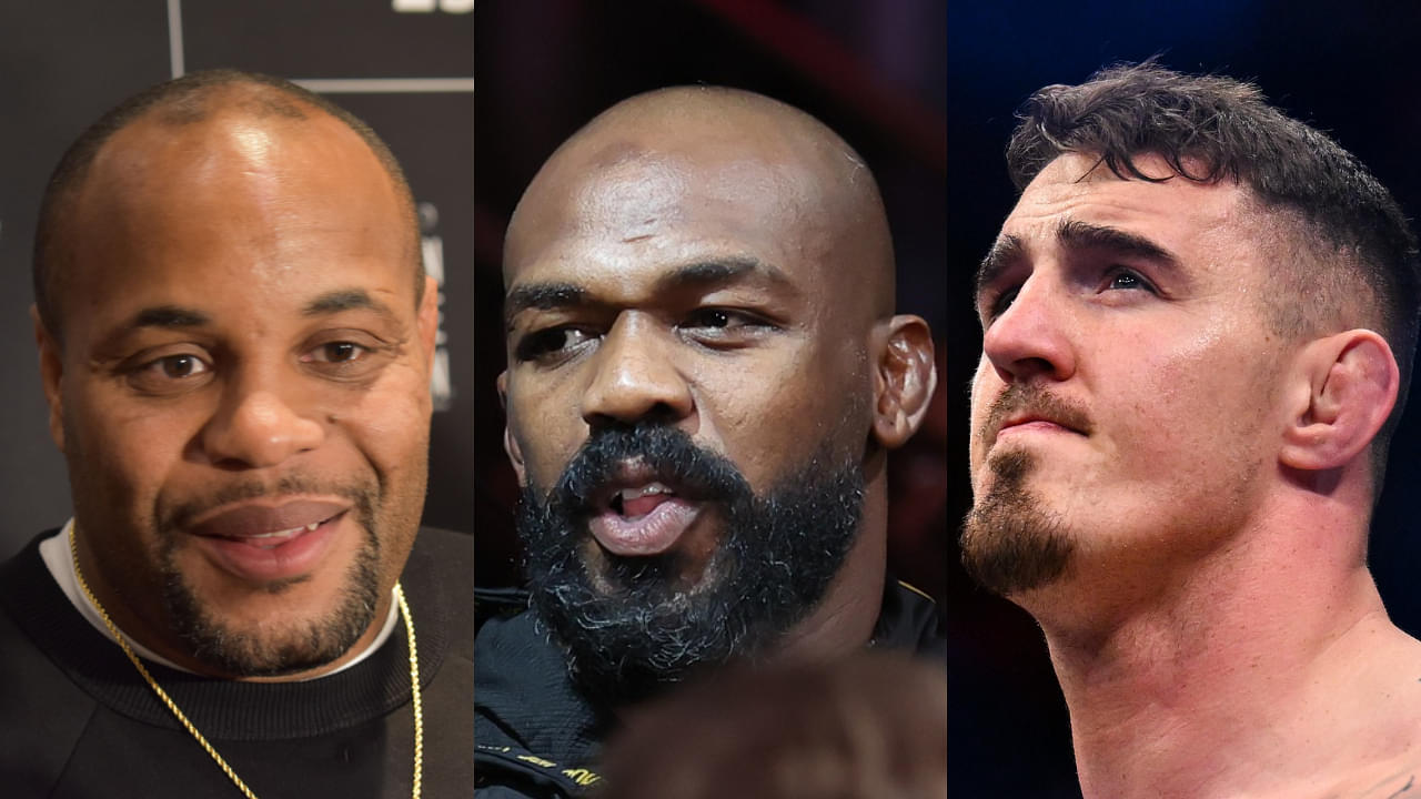 Daniel Cormier, Jon Jones and Tom Aspinall