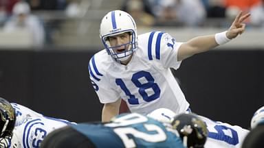Indianapolis Colts quarterback (18) Peyton Manning in action against the Jacksonville Jaguars at Pro Player Stadium.