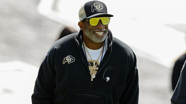 Colorado Buffaloes head coach Deion Sanders during the spring game at Folsom Field.
