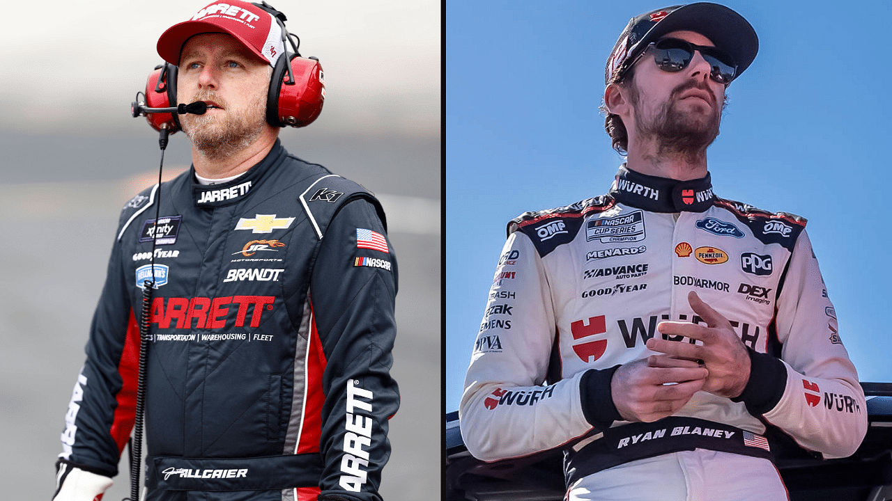 Justin Allgaier (L) and Ryan Blaney (R)