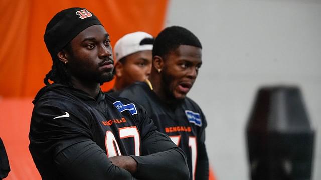 The Cincinnati Bengals practice in the off season on Tuesday May 20, 2025. Bengals 2025 draft pick Shemar Stewart (97).