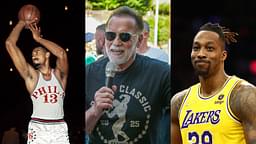 Wilt Chamberlain (L), Arnold Schwarzenegger (C), and Dwight Howard (R)