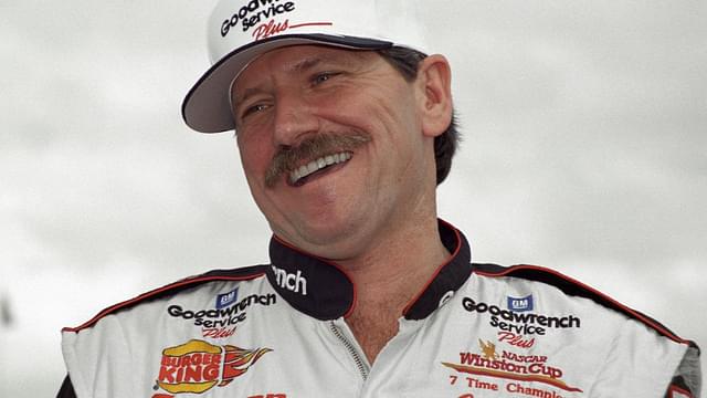 Dale Earnhardt Sr. of the Goodwrench Chevrolet car gets ready for the Checker Auto Parts/Dura Lube 500 at Phoenix International Raceway.