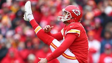 Kansas City Chiefs punter Dustin Colquitt (2) against the Houston Texans in the AFC Divisional Round playoff football game at Arrowhead Stadium.