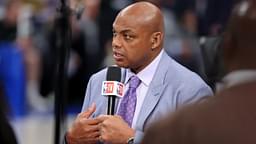 NBA TV analyst Charles Barkley talks on set before game three of the 2024 NBA Finals between the Boston Celtics and the Dallas Mavericks at American Airlines Center