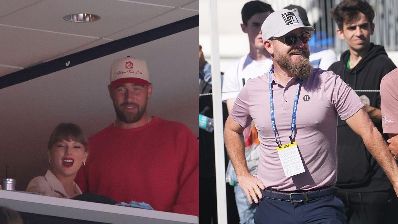 Taylor Swift, Travis Kelce and Ryan Fitzpatrick