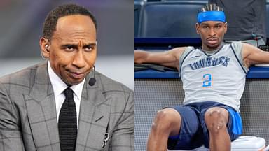 Stephen A. Smith (L) and Shai Gilgeous-Alexander (R)