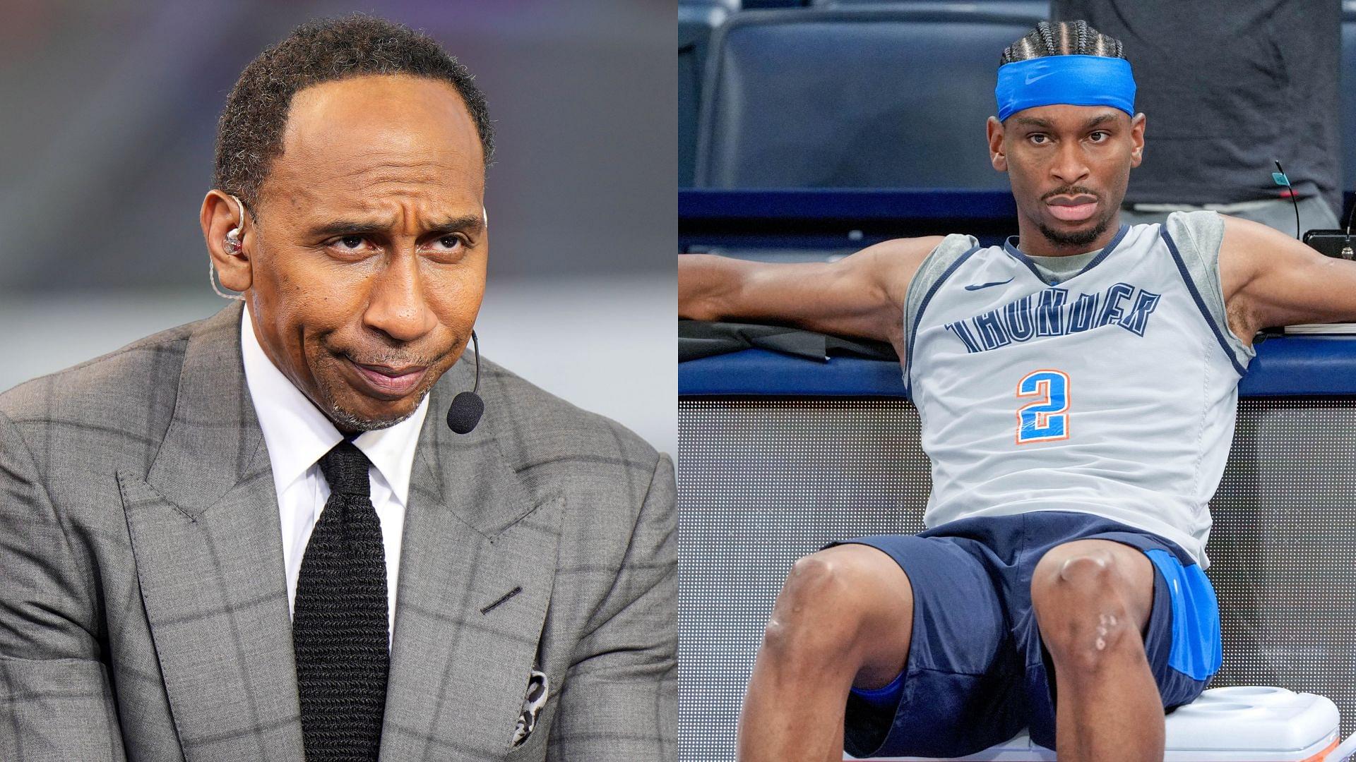 Stephen A. Smith (L) and Shai Gilgeous-Alexander (R)