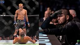 Tony Ferguson (L), Khabib Nurmagomedov (R)