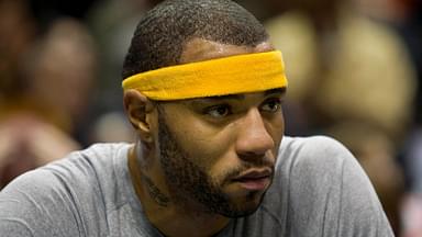 Nov 11, 2009; Milwaukee, WI, USA; Denver Nuggets forward Kenyon Martin (4) looks on from the bench during the game against the Milwaukee Bucks at the Bradley Center. The Bucks defeated the Nuggets 108-102.