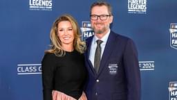 Dale Earnhardt Jr. and his wife Amy during the red carpet at Charlotte Convention Center Crown Ballroom.
