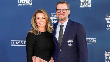 Dale Earnhardt Jr. and his wife Amy during the red carpet at Charlotte Convention Center Crown Ballroom.